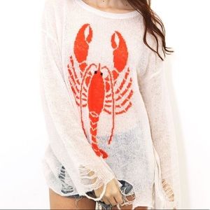 Wildfox lobster sweater